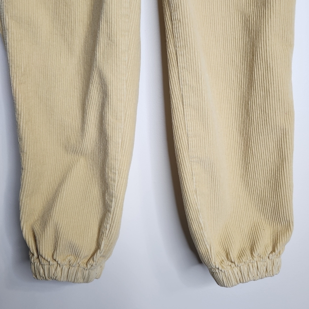 Aritzia Tna Ripcord Butter Yellow Corduroy Jogger Leg Pants Size 6 - Picture 8 of 15